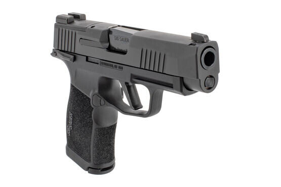 Sig Sauer P365XL 9mm Pistol with manual Safety and romeo red dot has a polymer grip